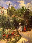Camille Pissarro Famous Paintings - The garden at Pontoise 1877